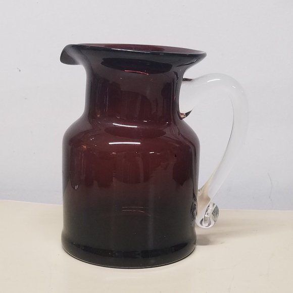 Amethyst Glass Blown Pitcher - Picture 1 of 8